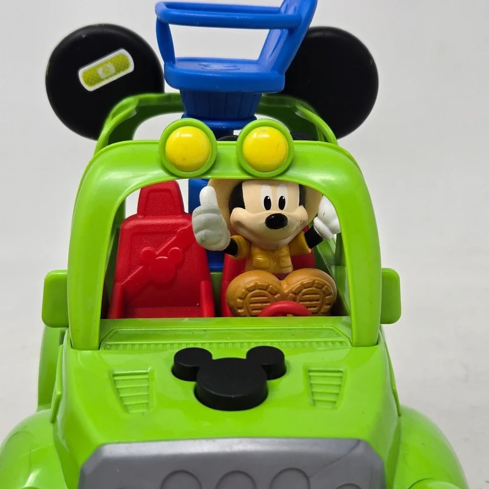 Disney Mickey Mouse Funhouse Dino Rover Jeep Vehicle and Figure Set